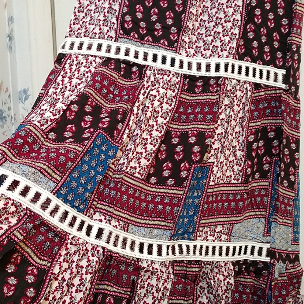 NWT Cheeky Boho Peasant crop with long skirt set - Picture 5 of 8